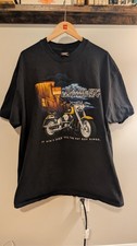Vintage Harley Davidson Fat Boy T-shirt size XL Black Faded Single Stitch USA BH picture
