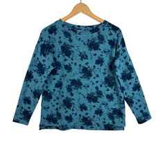J. Jill Watercolor Floral Tie Dye Long Sleeve Kit Pullover size Small Petite Tea picture