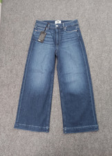 Paige Anessa Wide Leg Jeans Womens 30 Blue Medium Wash Ankle Soft Stretch NWT picture