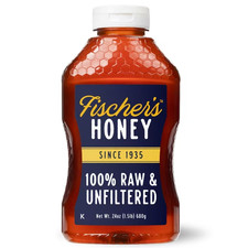 Fischer's 100% Pure, Raw & Unfiltered Honey, 24 oz new included picture