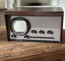 Vintage Hallicrafters Television Receiver Wood Cabinet Round Screen 1940s/50s picture