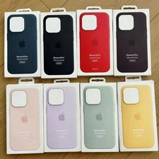 Silicone Phone Case Magnetic Original For iPhone 14 Pro Max Plus Magsafe Cover picture