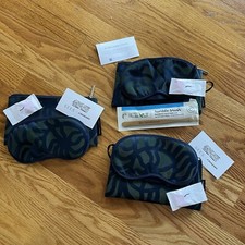 Lot of 3 Marimekko for Finnair Business Class Travel Kit Green/Blue Zip Pouch picture