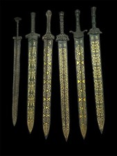 Very Rare And Unique Lot Of 6 Ancient Bronze 55cm+ Big Swords From Different Era picture