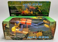 Vintage 1983 Battery Operated SWIMMING AQUA HEROE Scuba Diver - NOS picture