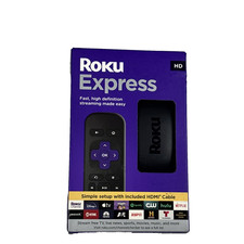 ROKU EXPRESS HD STREAMING MEDIA PLAYER 3960R CABLE REMOTE BLACK NIB picture