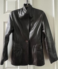 PELLACCI Vintage Italian Leather Jacket Made In USA Chocolate Brown — SZ SMALL picture