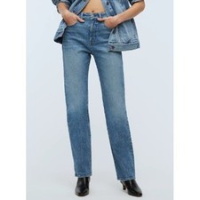 Madewell 90s Straight Jeans Womens 30 Blue High Rise Retro Denim Casual NWT picture