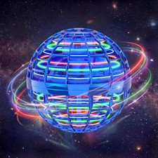 2 Units of Globe Aircraft Orb W/LED Lights Hover Spin Flying Toy Rechargeable picture
