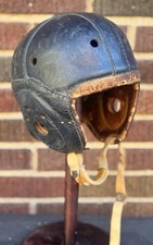 Antique 7 5/8 Old 4 Strap Leather Reach Football Helmet Vintage Ball Gear picture