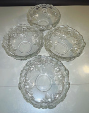 Vintage Mikasa Carmen Crystal Fruit Dessert Bowls Set of 4 Germany Mint with Box picture