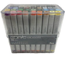 Copic Classic 36 Color Marker Set For Calligraphy, Airbrushing And Graphic Arts picture