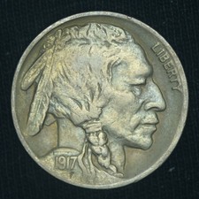 1917-D 5C Buffalo Nickel AU Tough Date - 26632 picture
