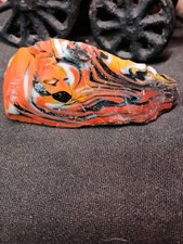 Akro Agate Indian Blanket Cullet 1.8oz 2 1/2 L ×1 1/2 W Nice Color picture