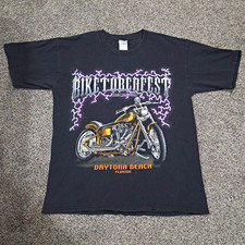 Vintage Biketoberfest Daytona Beach Florida 2003 Motorcycle T Shirt Large picture