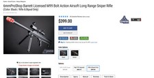 6mmProShop Barrett Licensed M99 Bolt Action Airsoft Sniper Rifle + Bipod only picture