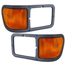 For 2000-2015 Ford F-650 Headlight Bezel Driver and Passenger Side | Pair | Gray picture