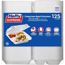 Hefty Supreme Foam 3 Compartment HLC (125 ct.) picture