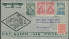 1931, BRAZIL, DORNIER DO-X PIONEER FLIGHT COVER FROM BAHIA TO PORTO ALEGRE picture