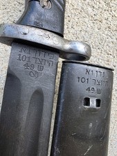 post WWII Israeli M49 Bayonet Matching Scabbard for Mauser K98 Rifle Not German picture