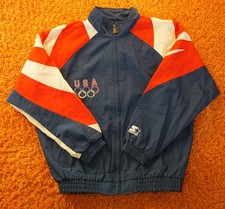Vintage 1996 USA Eagle Olympics Team Starter Windbreaker Jacket Rare Mens Large picture