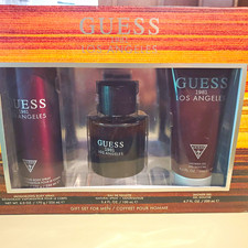 GUESS Los Angeles Men's 3-Piece Gift Set 3.4 oz EDT Spray + Body Spray picture