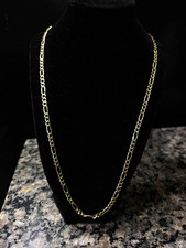 10k Figaro Solid Gold Chain picture