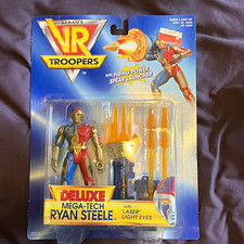 Kenner VR Troopers Deluxe Mega-Tech Ryan Steele Light Up Figure w/ Launcher 1995 picture