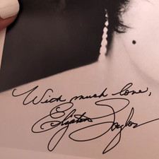 Elizabeth Taylor Signed Original Photograph Firooz Zahedi ©1996 Inscribed picture