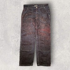Kith & Kin Double Knee Crushed Velvet Denim Pant Brown FW21 36x30 Rare picture
