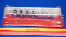 Snap-on NEW 8 Pc Combo Drive SAE Hex Bit Stubby Socket Driver Set (1/8