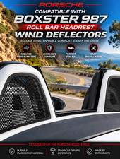 Porsche Boxster 987 Compatible Roll Bar Headrest Wind Deflectors – Left & Right  picture