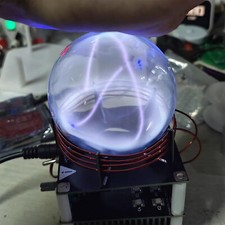 Blue-white Plasma Toroid Drive Circuit Xenon Gas Ring Tokamak Ark Reactor Globe picture