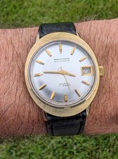 Vintage Waltham Incabloc Automatic 17J Date Excellent Condition Gold Tone Silver picture