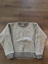 Vintage LL Bean Norwegian Fisherman Sweater Mens Medium Wool Birdseye 80s picture