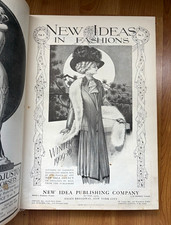 Huge Antique 1909-1910 Edwardian Fashion Folio Volume-New Ideas in Fashions READ picture