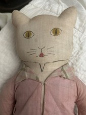 Antique 1910s 1920s “Tommy Kat” Cat Rag Doll Plushie Toy 12” Ross & Ross Toy Co. picture