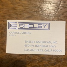 1990s Carroll Shelby Shelby American Businesscard picture