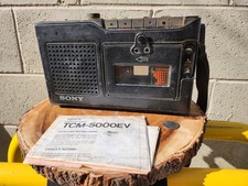 Sony TCM-5000EV Portable Cassette Recorder/Player With Case No Power Cord picture