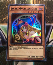 *** DARK MAGICIAN GIRL *** MINT (ORIGINAL ART) HOLOGRAPHIC SUPER RARE YUGIOH picture