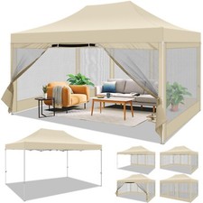 10x15ft Pop up Canopy Commercial Gazebo Heavy Duty Instant Garden Screen Tent picture