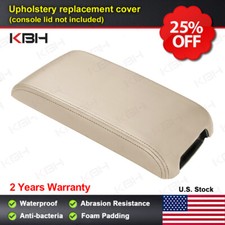 Fits 2012-2017 Toyota Camry Leather Center Console Lid Armrest Cover Ivory Tan picture