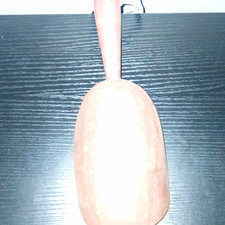 Primitive Style Wooden Scoop, Medium Brown Wood Tone, Brown Wooden Handle picture