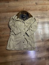Barbour Lightweight Newmarket Jacket Women UK 18 US 14 Beige Coat L431 Tartan picture