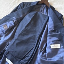 Suitsupply Vitale Barberis Wool Super 110s Navy Blue 2 Piece Suit 36R 31W picture