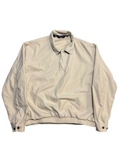 VTG 90s Polo Golf Ralph Lauren Tan Bomber Jacket Sz XL Plaid Nylon Full Zip picture
