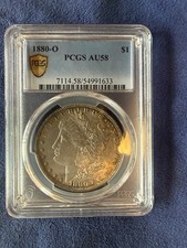 1880 O Pcgs Cert Au 58 fantastic Coins🌈🌈🍒🍒🌈🌈🍒🍒 picture