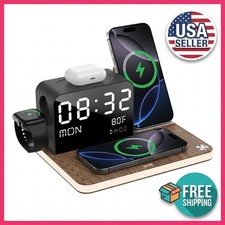 Acer 7 in 1 Wireless Charging Station Charger with Clock, LED Night Light picture