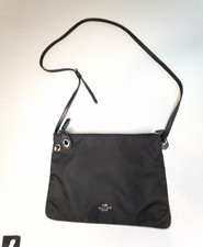 Coach Nylon Black Crossbody Bag. Unique lock and zip closure. picture