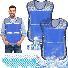 Mepase 2 Pcs Ice Cooling Vest for Men Women Teens with Ice Packs picture